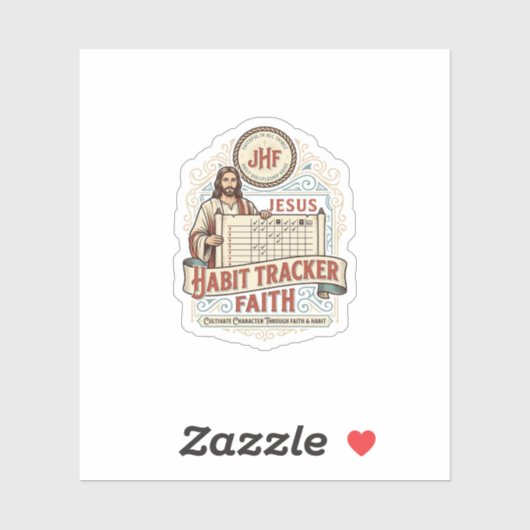Jesus Gewohnheits-Tracker Glaube Jesus Gewohnheits Aufkleber (Blatt)