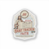Jesus Gewohnheits-Tracker Glaube Jesus Gewohnheits Aufkleber (Vorderseite)