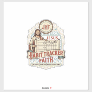 Jesus Gewohnheits-Tracker Glaube Jesus Gewohnheits Aufkleber