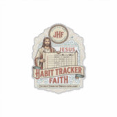 Jesus Gewohnheits-Tracker Glaube Jesus Gewohnheits Aufkleber (Vorderseite)
