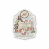 Jesus Gewohnheits-Tracker Glaube Jesus Gewohnheits Aufkleber (Vorderseite)