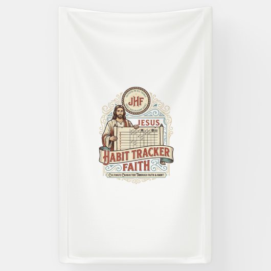 Jesus Gewohnheits-Tracker Glaube Jesus Gewohnheits Banner (Vertikal)