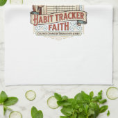 Jesus Gewohnheits-Tracker Glaube Jesus Gewohnheits Geschirrtuch (Gefaltet)