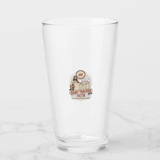Jesus Gewohnheits-Tracker Glaube Jesus Gewohnheits Glas (Vorderseite)