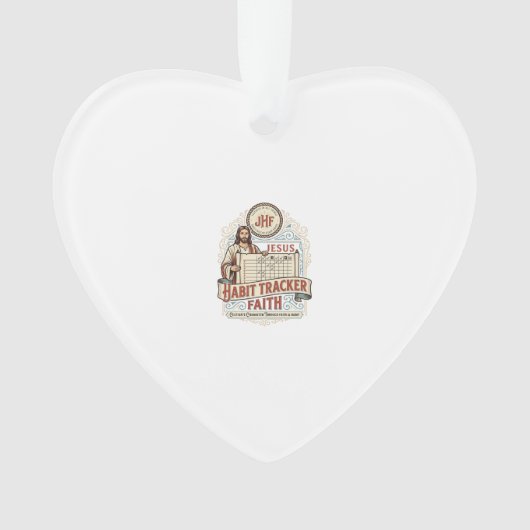 Jesus Gewohnheits-Tracker Glaube Jesus Gewohnheits Ornament (Vorderseite)