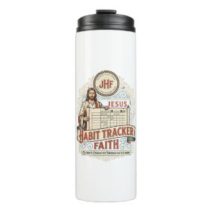 Jesus Gewohnheits-Tracker Glaube Jesus Gewohnheits Thermosbecher
