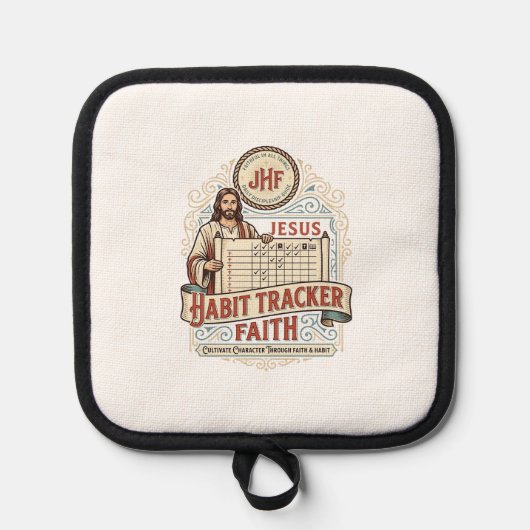 Jesus Gewohnheits-Tracker Glaube Jesus Gewohnheits Topflappen (Vorderseite)