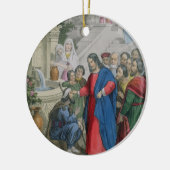 Jesus gibt Anblick zu einem geborenen blinden, von Keramikornament (Links)