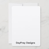 Jesus gibt die lebenslange Grußkarte Dankeskarte (Rückseite)