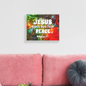 JESUS GIBT IHNEN Abstrakten FRIEDEN Leinwanddruck (Insitu (Wohnzimmer))
