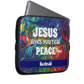 JESUS GIBT IHNEN EINEN Christlichen FRIEDEN (MAN) Laptopschutzhülle (Vorne Rechts)