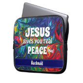 JESUS GIBT IHNEN EINEN Christlichen FRIEDEN (MAN) Laptopschutzhülle (Vorderseite Links)