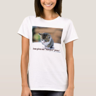 Jesus gibt mir Purrfect Frieden (mit Miezekatze) T-Shirt