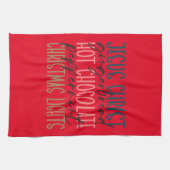 Jesus Ginger Brot Heiße Schokolade Weihnachtsbeleu Geschirrtuch (Horizontal)