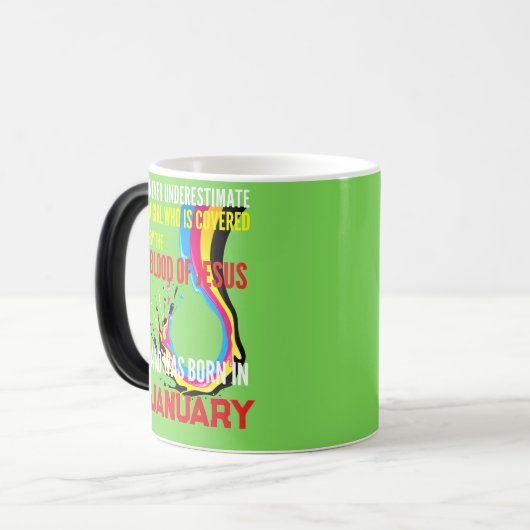 Jesus Girl Geburtstag nie unterschätzen Verwandlungstasse (Vorderseite Links)