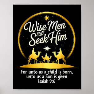 Jesus Glaube 3 Könige Vintage Weise Männer suchen Poster