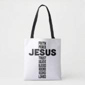 Jesus-Glaube-Friede glauben an Christliche Schwarz Tasche (Vorderseite)