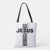 Jesus-Glaube-Friede glauben an Christliche Schwarz Tasche (Rückseite)