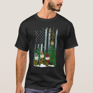 Jesus Glaube Hoffnung Liebe Schneemann Rot Kariert T-Shirt