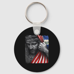 Jesus Glaube Kreuz Krone Amerika El Salvador Erbe Schlüsselanhänger