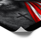 Jesus Glaube Kreuz Krone Amerika Puerto Rico Erbe Poster (Ecke)