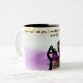 Jesus Glaube Zweifarbige Tasse (Vorderseite Links)