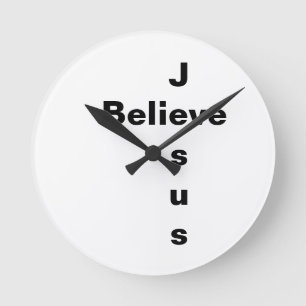 Jesus glaubt runde wanduhr