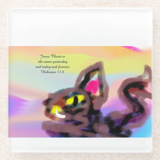 Jesus gleich glasuntersetzer (Vorderseite)