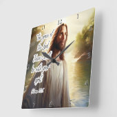 Jesus: Gnade, Geist, Philemon Quadratische Wanduhr (Winkel)