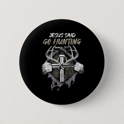 Jesus Go Jagd Genesis 273 Jagd Christlich Button (Vorderseite)