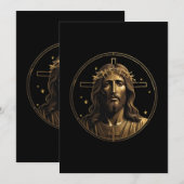 Jesus Gold 1 Einladung (Vorne/Hinten)
