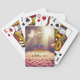 Jesus Golden Cross Er ist Risen Matthew 28:6 Spielkarten