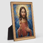Jesus Goldrahmen-Gemälde Impasto Fotoplatte (Seite)