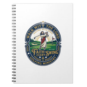 Jesus Golf-Shirt Glaube-basiertes Design_1 Notizblock