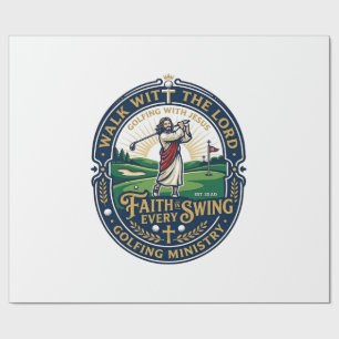Jesus Golf-Shirt Glaubensbasiertes Design_1 Geschenkpapier