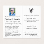 Jesus Good Hirten Religiöse Beerdigung Heilige Kar Visitenkarten (Innenseite Aufgefaltet)