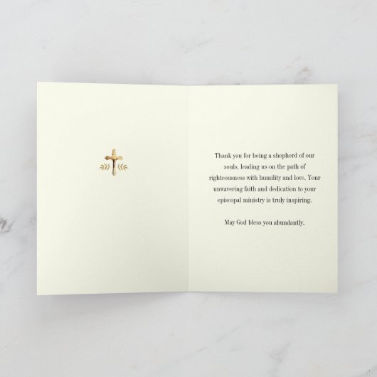 Jesus Good Shepherd Bischof Förderung Karte (Innenseite)