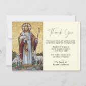 Jesus Good Shepherder Beerdigung Beileid Beileid Dankeskarte (Vorderseite)