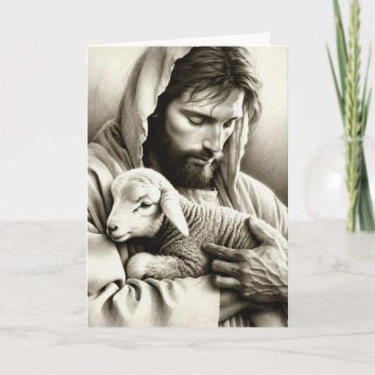 JESUS Good Shepherder Blank Christlich Greeting Ca Karte (Vorderseite)