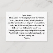 Jesus Good Shepherder Kinder Gebet Begleitkarte (Rückseite)