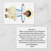 Jesus Good Shepherder Kinder Gebet Begleitkarte (Vorne/Hinten)