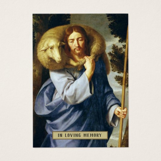 Jesus Good Shepherdi Religious Beileid Beerdigung (Vorderseite)