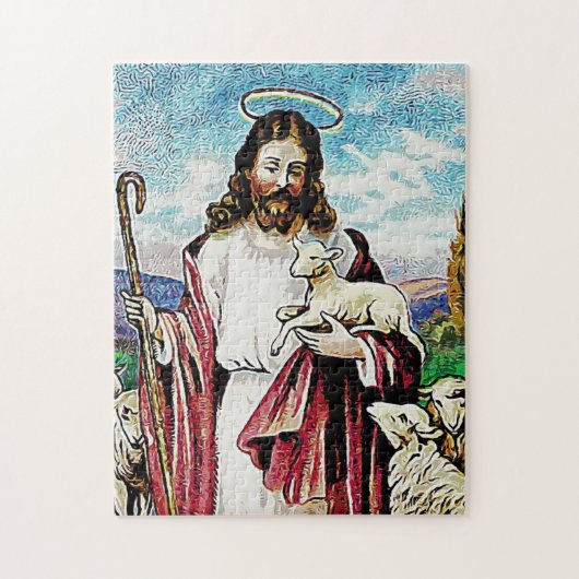 JESUS GOOD SHEPHERHERHERDE CHRISTLICH JIGSAW PUZZL PUZZLE (Vertikal)