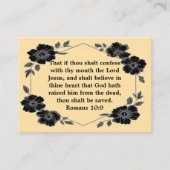 Jesus Gospel Tract Card Visitenkarte (Vorderseite)