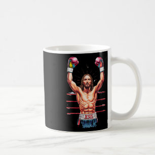 Jesus Gott Kickboxen oder Boxen Sieg Lustiges Meme Kaffeetasse