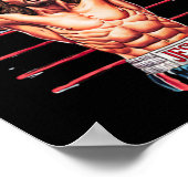 Jesus Gott Kickboxen oder Boxen Sieg Lustiges Meme Poster (Ecke)