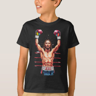 Jesus Gott Kickboxen oder Boxen Sieg Lustiges Meme T-Shirt