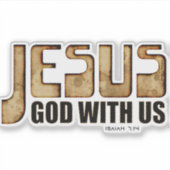 Jesus Gott mit uns Aufkleber (Vorderseite)