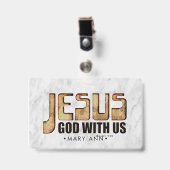 JESUS: Gott mit uns Ausweis (Vorderseite mit Clip)