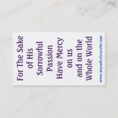 Jesus göttliche Barmherzigkeit Business Heilige Ka Visitenkarte (Rückseite)